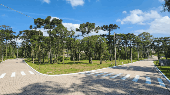 Ruas e infraestrutura do loteamento